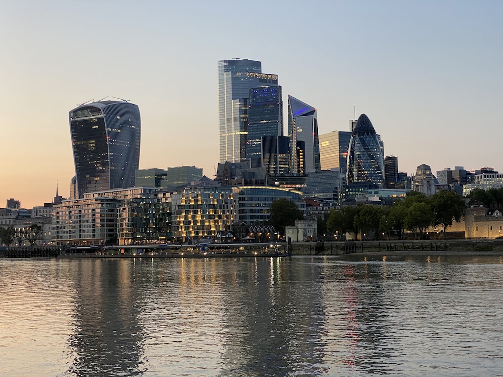 ville londres couche soleil